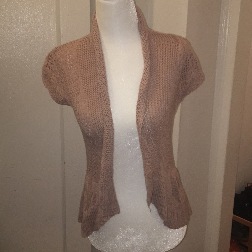 Knit crochet shrug cardigan
